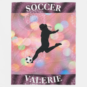Fußball-Girls-Plum Sparkle-Farbblase Fleecedecke