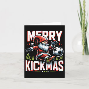 Fussball-Gnom Merry Kickmas Karte