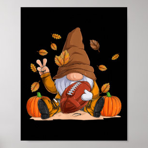 Fußball-Gnom Thanksgiving Herbst Herbstsaison Jung Poster