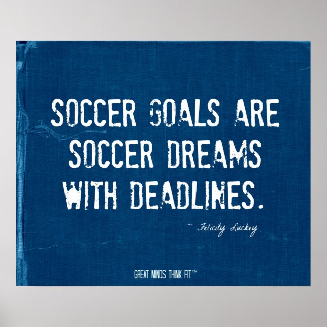 Fußball Goals and Dreams Poster in Blue Denim 2002 (Vorne)