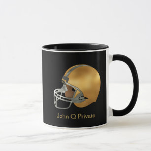 Fußball Gold und Silber Helm Custom Tasse