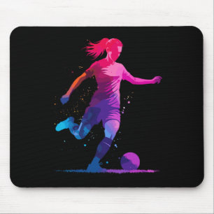 Fußball-Grafik und Fußball, für Mädchen Frauenfußb Mousepad