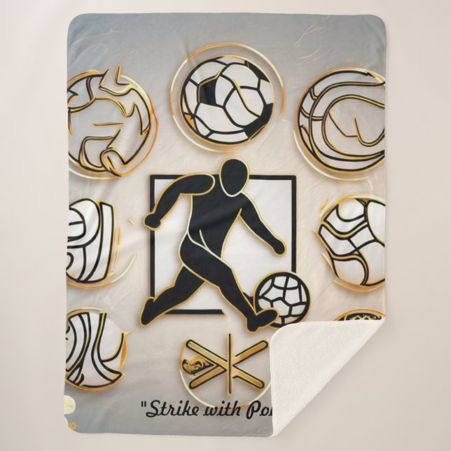 "Fußball-Grafikdesigns" Sherpadecke (Vorderseite)
