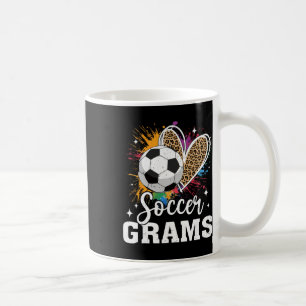 Fußball-Grams Fußball-Leoparden-Herz Kaffeetasse