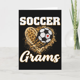 Fußball Grams Leopard Herz Liebe Fußballspieler Karte