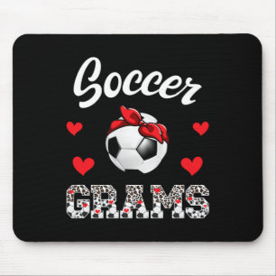 Fußball-Grams Leopard-Oma-Grams eines Fußball-Plak Mousepad