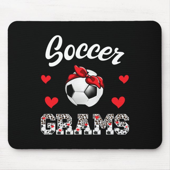 Fußball-Grams Leopard-Oma-Grams eines Fußball-Plak Mousepad (Vorne)