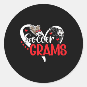 Fußball-Grams Oma-Grams eines Fußballspielers Gram Runder Aufkleber