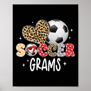 Fußball Grams Süßer Leopard Herz Fußballspieler Li Poster