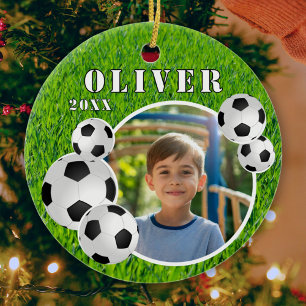 Fußball Gras Sport Foto Keramik Ornament