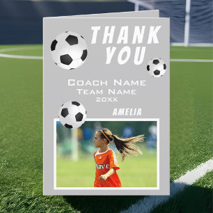 Fußball Grauer Sportcoach Dankeskarte