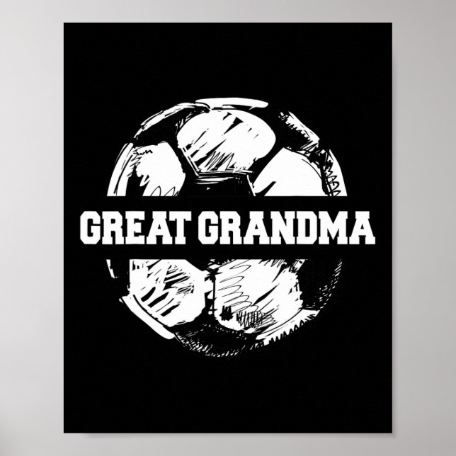 Fußball Großartig Oma Fußball Ll Split Lustiger Fu Poster (Vorne)