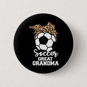 Fußball Großartig Oma Lustiger Fußballspieler Leop Button