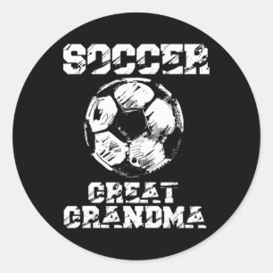 Fußball Großartige Oma Lustiger Fußballspieler Oma Runder Aufkleber