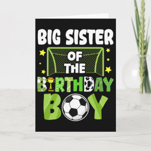 Fußball große Schwester Geburtstag Junge Party Fuß Karte