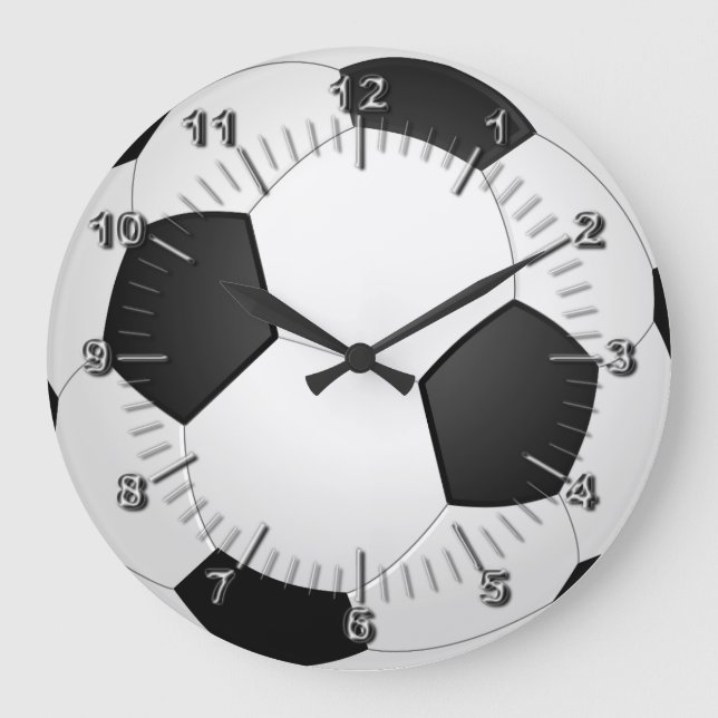 Fußball Große Wanduhr (Vorderseite)