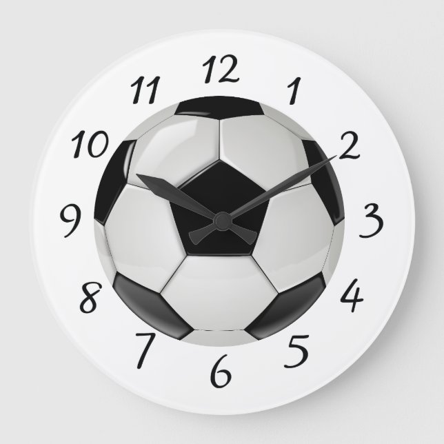 Fußball Große Wanduhr (Vorderseite)