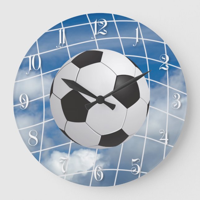 Fußball Große Wanduhr (Vorderseite)