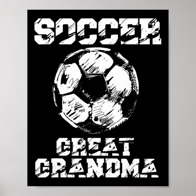 Fußball Großmutter Lustiger Fußballspieler Oma  Poster (Vorne)