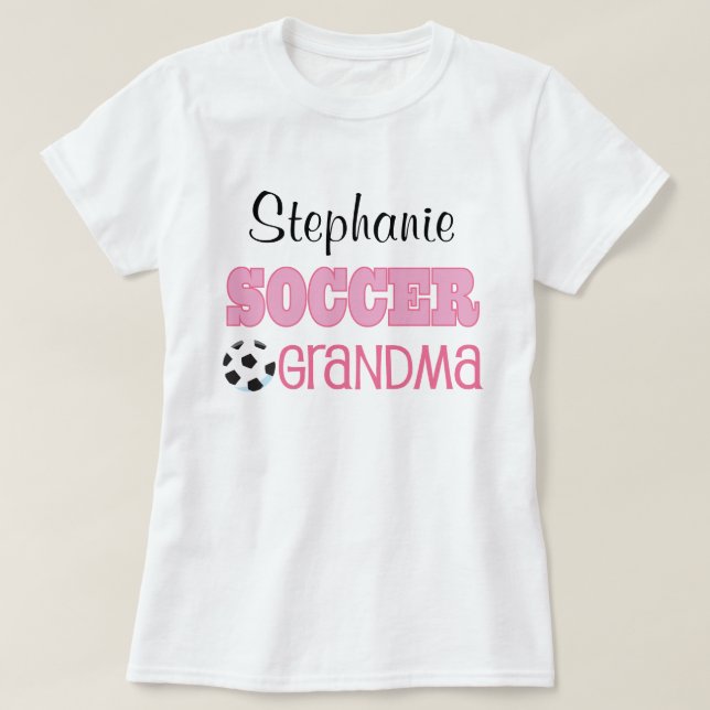 Fußball-Großmutter-personalisierter niedlicher T-Shirt (Design vorne)