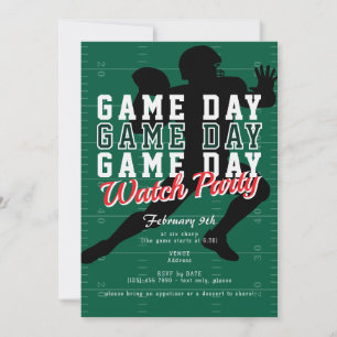 Fußball-Großspiel-Tag-Sportwache-Party Einladung