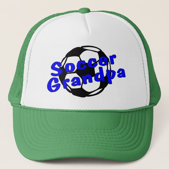 Fußball-Großvater (blau) Truckerkappe (Vorderseite)