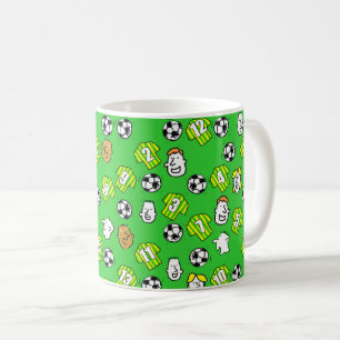Fußball Grün Gelbe Shirts & Fans Größeres Muster Tasse