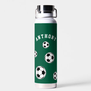 Fußball Grün Personalisierte Kinder Zurück zur Sch Trinkflasche