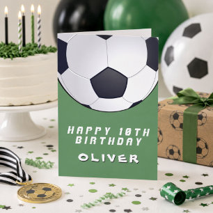 Fußball Grüne Jungen Happy Birthday Karte
