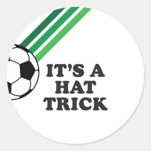 Fußball Grüne Streifen Hat Trick 3. Geburtstag Runder Aufkleber