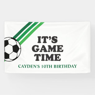 Fußball Grüne Streifen Spielzeit Geburtstag Banner