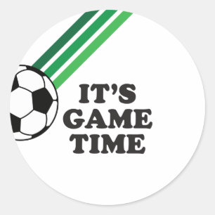 Fußball Grüne Streifen Spielzeit Geburtstag Runder Aufkleber