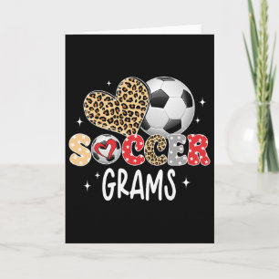 Fußball-Grüße Süßer Leopard Herz Fußballspieler Li Karte