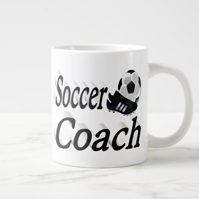 Fußball-Halbtext Jumbo-Tasse (Rechts)