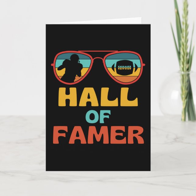 Fußball Hall of Fame Retro American Football Karte (Vorderseite)