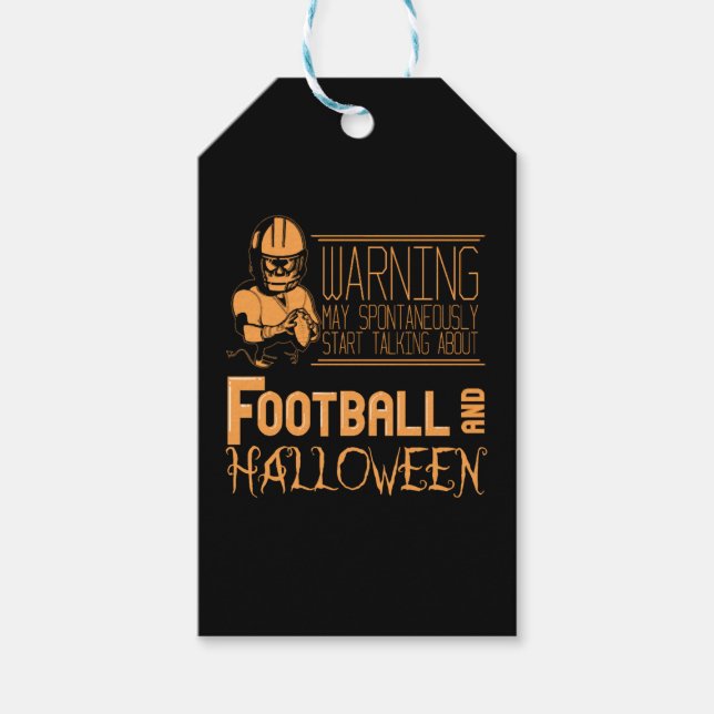 Fußball Halloween-Kostüm Geschenkanhänger (Vorderseite)