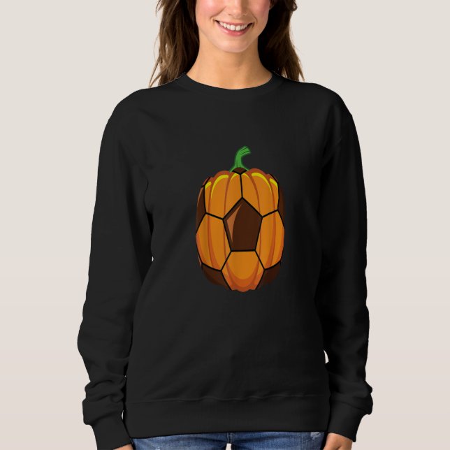 Fußball Halloween Pumpkin Erntedank Football Sweatshirt (Vorderseite)
