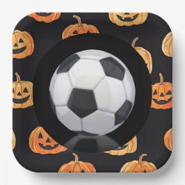 Fußball Halloween Thema mit Ball Pappteller