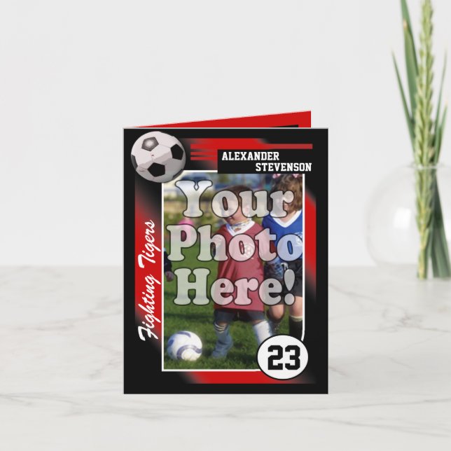 Fußball-Handelskarte, benutzerdefinierte Farbe und Karte (Vorderseite)