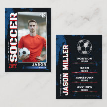 Fußball-Handelskarte Blue Red Card Soccer Card Ges