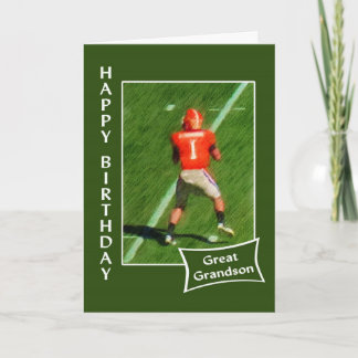 Fußball - Happy Birthday Great Grandson Karte