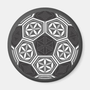 Fußball-heilige Geometrie Magnet