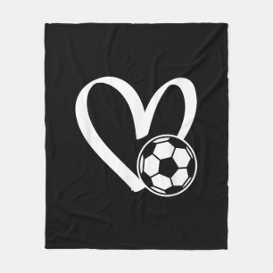 Fußball-Herz Fleecedecke