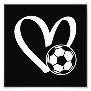 Fußball-Herz Fotodruck