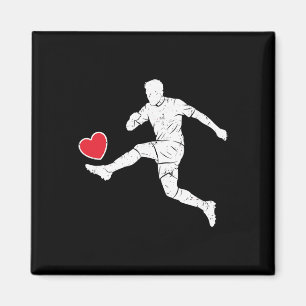 Fußball Herz Grafik Fußball Spieler Stürmer Leiden Magnet