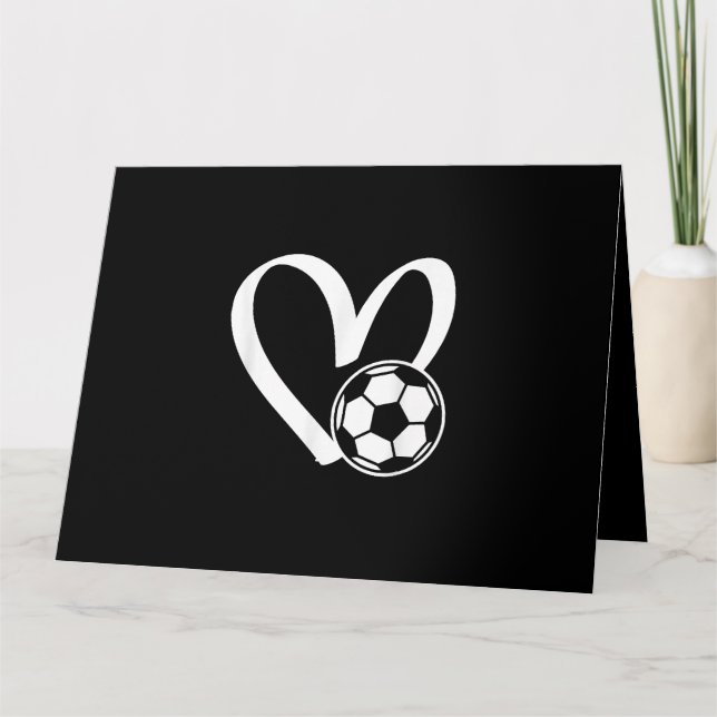 Fußball-Herz Karte (Vorderseite)