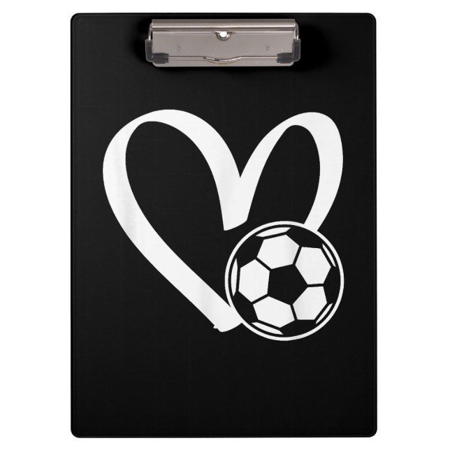 Fußball-Herz Klemmbrett (Vorderseite)