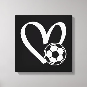 Fußball-Herz Leinwanddruck
