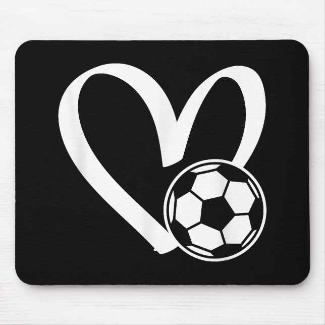 Fußball-Herz Mousepad (Vorne)