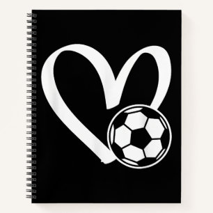 Fußball-Herz Notizbuch